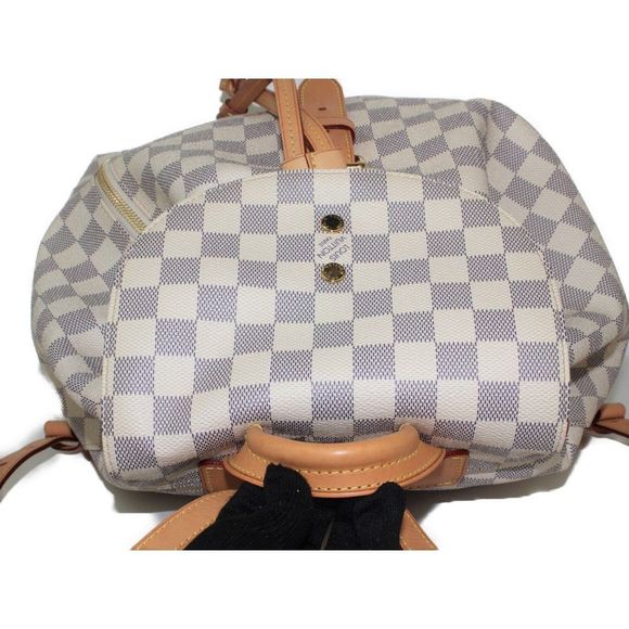 Louis Vuitton Speron Damier Azur White Gray Pink Rucksack Backpack - Picture 6 of 8